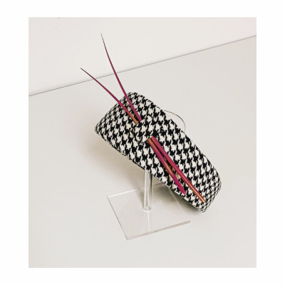 Tocado-corona J.K. estampado pata de gallo