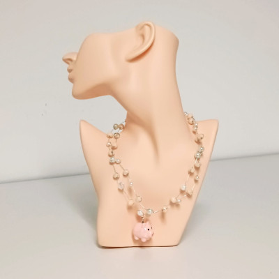 Gargantilla alambre cerdito