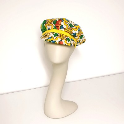 Eight-Panel Unisex Cap- Yellow Portuguese Tile Design