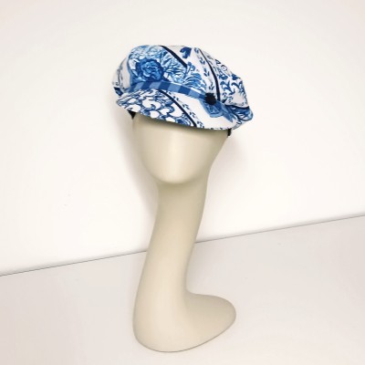 Eight-Panel Unisex Cap- Blue Portuguese Tile Design
