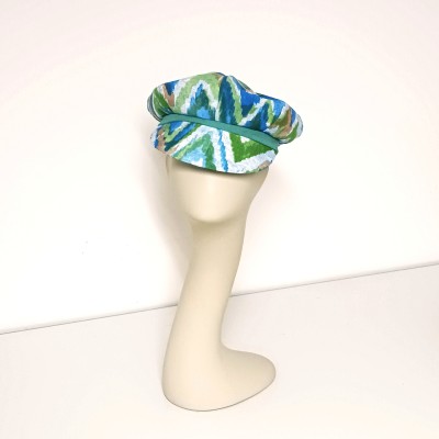 "Eight-Panel Unisex Cap- Blue and green tones"