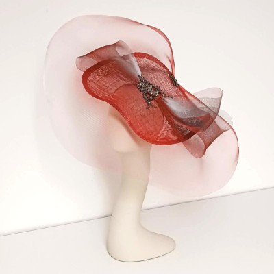 Pamela de paja con crin y pedrería I Elegancia para bodas y eventos